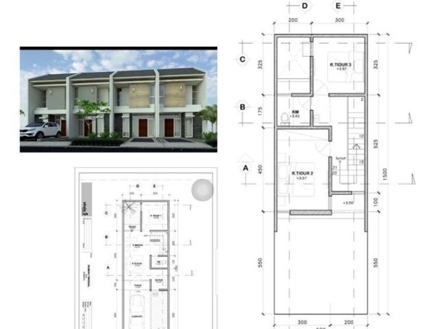 Dijual rumah 4 Unit New Gress di Pondok Candra Palem Utara Surabaya