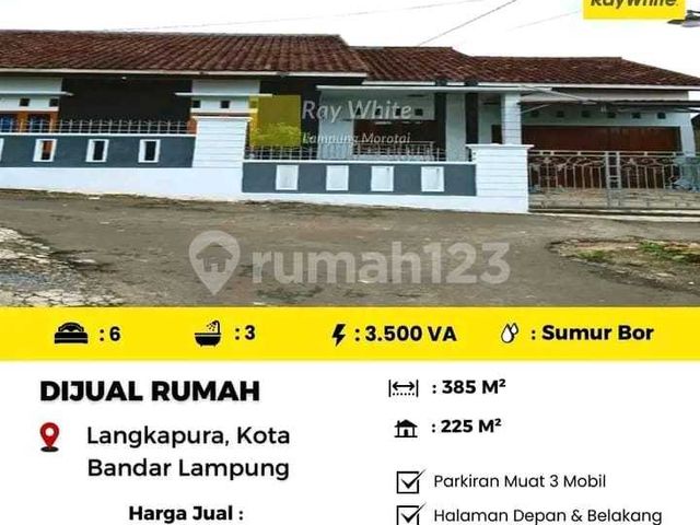 DIJUAL RUMAH DI LANGKAPURA KOTA BANDAR LAMPUNG
