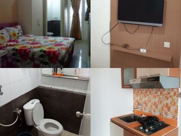 Apartemen green pramuka type studio mingguan full furnish