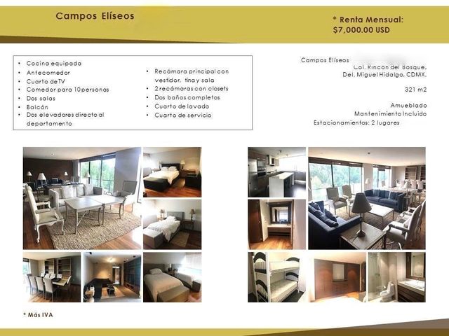 Departamento Amueblado en Campos Eliseos