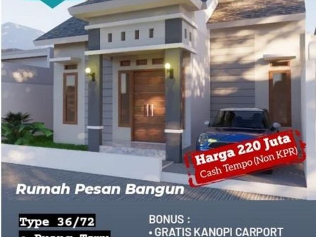 Dijual Rumah Pesan Bangun Type 36 Desain Modern Lokasi Kudus