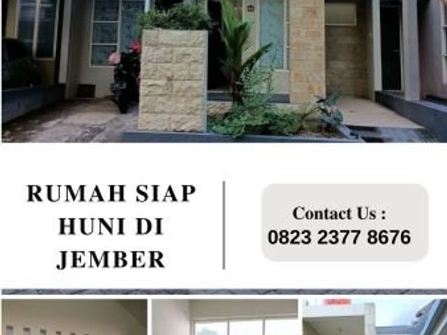 rumah second siap huni di Jember, Dilengkapi Mini Garden Juga