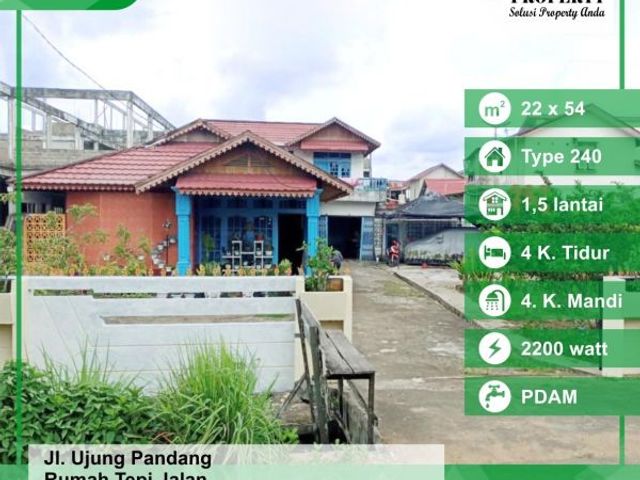 Jual Rumah Tepi Jalan Ujung Pandang Pontianak