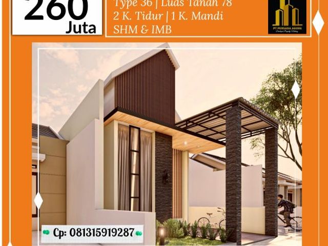 Dijual Rumah Lokasi di Kepanjen Malang