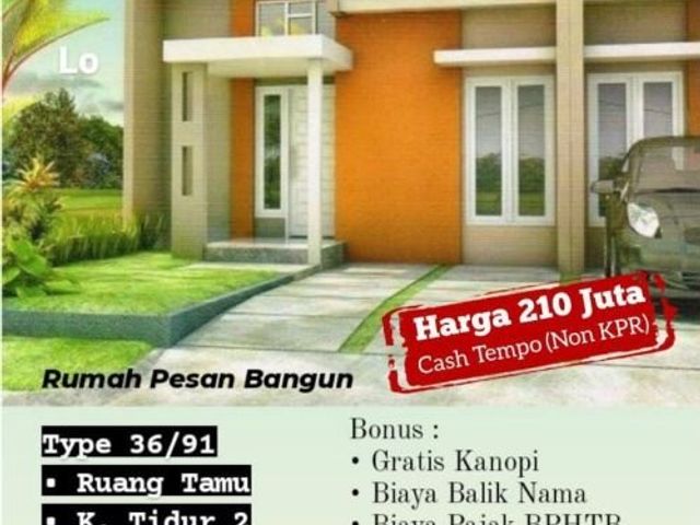 Dijual Rumah Pesan Bangun Tipe 36/91 Modern Desain di Jati Kulon