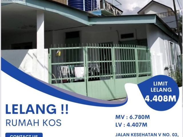 LELANG. Rumah di Jl.Kesehatan V , Petojo - Jakarta Pusat.