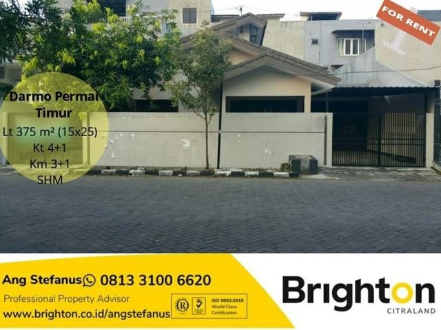 Disewakan Rumah Siap Huni Darmo Permai Timur