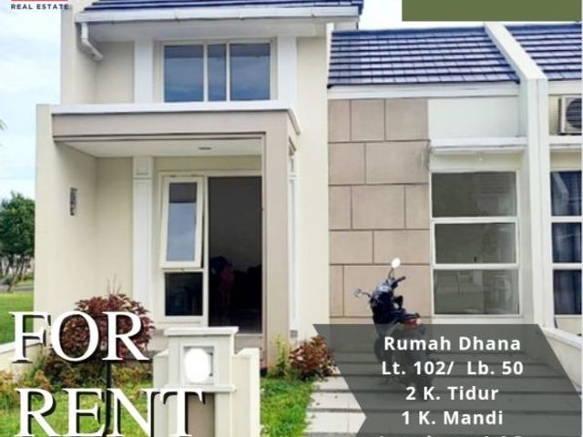 DISEWAKAN RUMAH MURAH MINIMALIS DI CLUSTER DHANA SUVARNA SARI