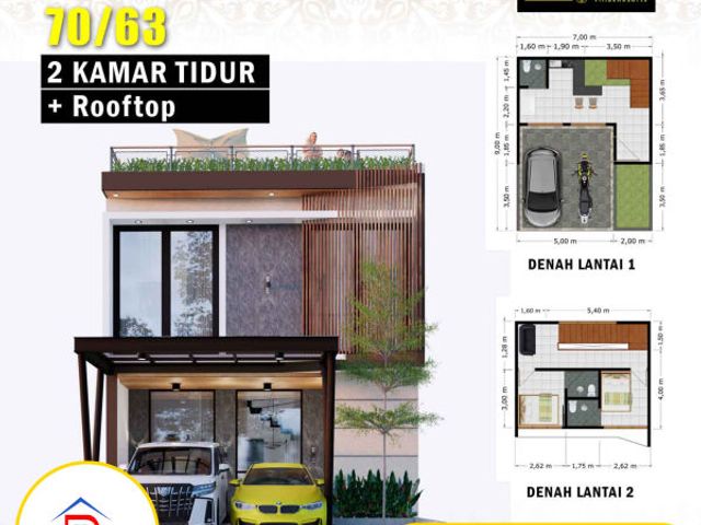 Rumah 2 lantai di Metro Kota Wisata Batu
