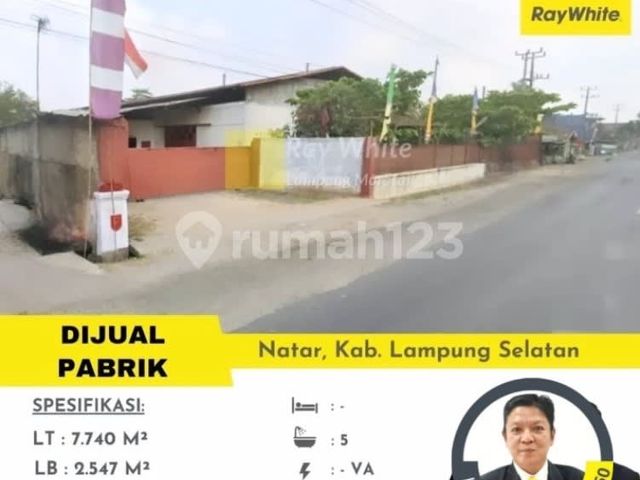 Dijual Pabrik+Gudang Natar, Lampung Selatan