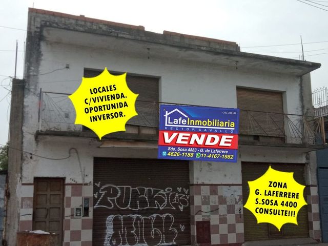 2 LOCALES CON VIVIENDA Y FONDO LIBRE. MUY BUENA UBICACION