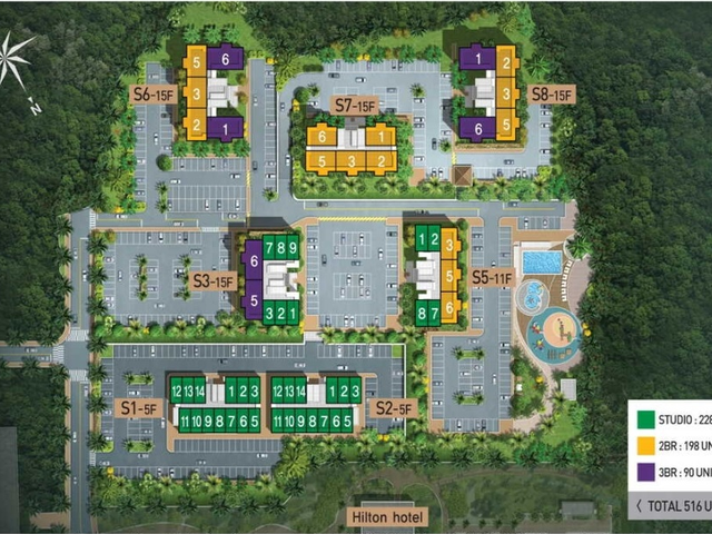 For Sale 2 Bedroom Residential Condo Unit in Monterrace Suites, Clark