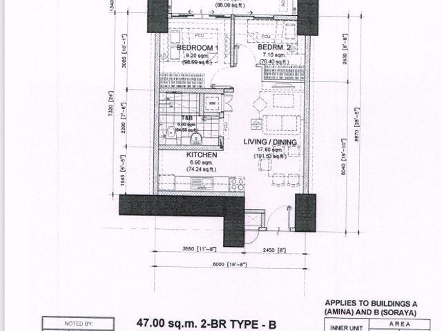 2-Bedroom Unit, 56 sqm For Sale at Aston, Pasay City, Metro Manila