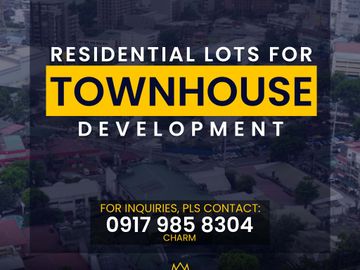 Lots for Townhouse Development in Quezon City and San Juan for Sale