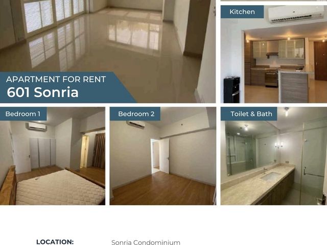 For rent, Sonria Condominium, Madrigal Business Park, Muntinlupa.