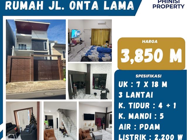 DIJUAL Rumah tengah Kota di Jalan Onta Lama