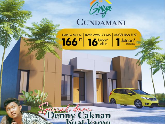 RUMAH SUBSIDI DI GRIYA CUNDAMANI ANGSURAN FLAT 1JTAN PERBULAN