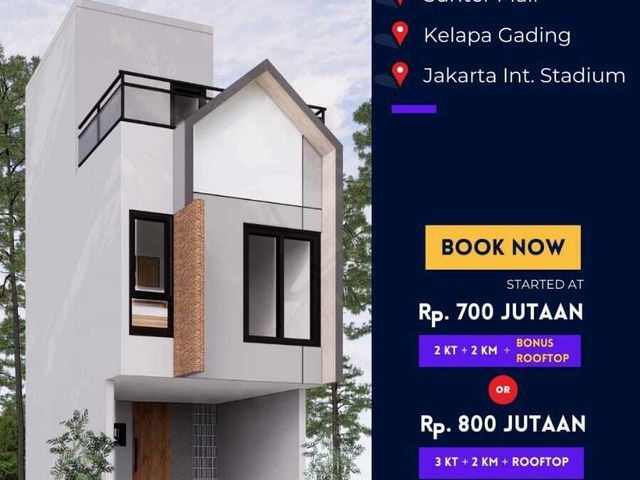 Rumah exlusif 2 lantai lokasi dekat tol dan stasiun