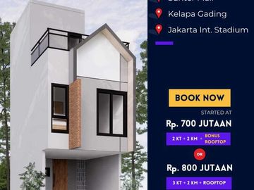 Rumah exlusif 2 lantai lokasi dekat tol dan stasiun