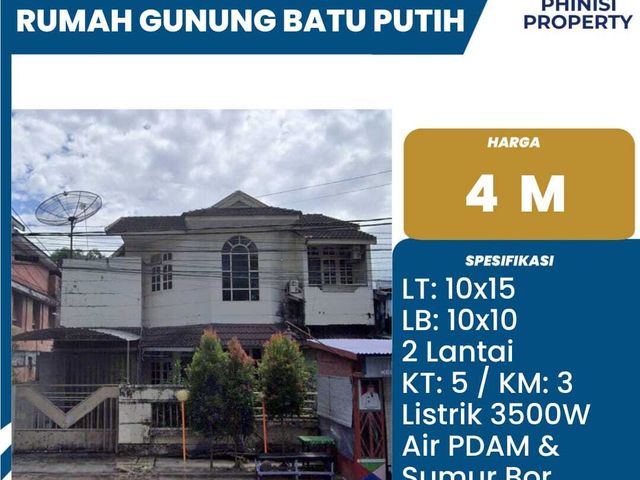 DIJUAL Rumah Lokasi Tengah Kota Makassar di Jalan Gunung Batu Putih