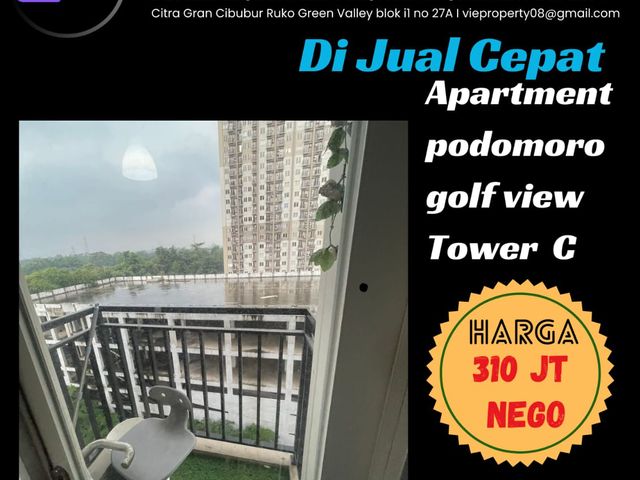 Apartment podomoro golf view cimanggis full furnish