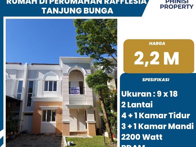 DIJUAL RUMAH DI PERUMAHAN RAFFLESIA TANJUNG BUNGA