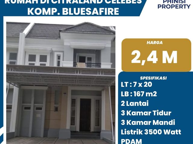 DIJUAL RUMAH MURAH DI CITRALAND CELEBES DEKAT PUSAT KOTA MAKASSAR