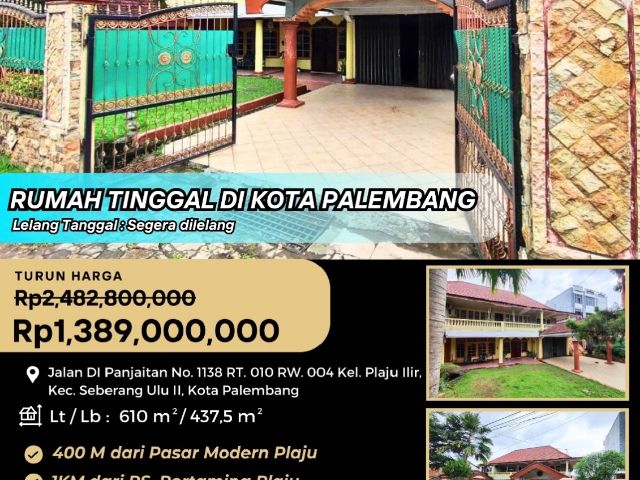 jual  murah rumah melalui lelang negara