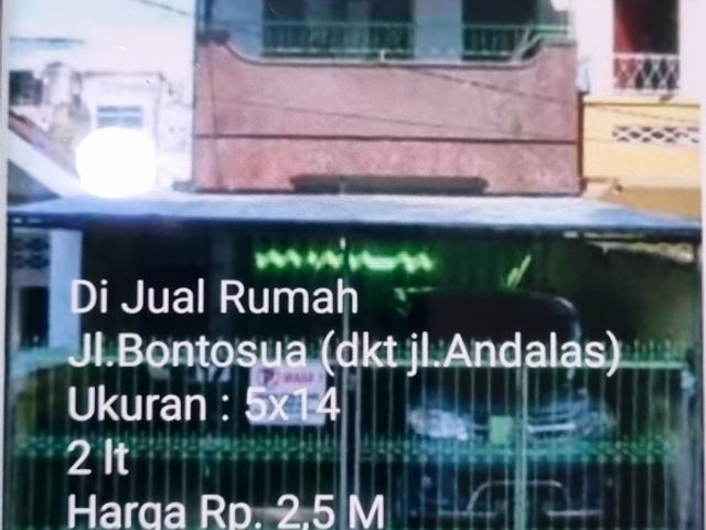 DIJUAL RUMAH JL. BONTOSUA MAKASSAR