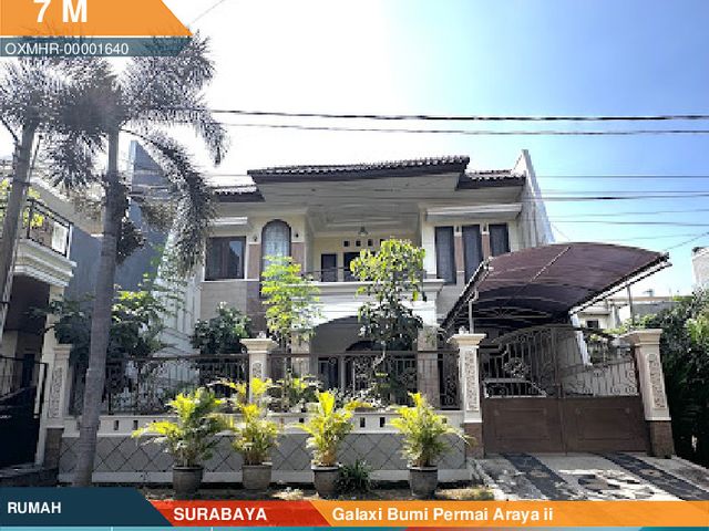 Rumah di Galaxi Bumi Permai Araya 12x25meter Bangunan 450m2 ada 5Kamar