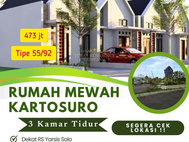 JUAL RUMAH ELIT DI KARTASURA DEKAT KAMPUS UMS S DEKAT KOTA SOLO