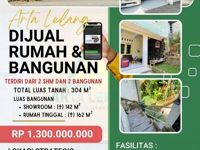 dijual rumah dan bangunan showroom