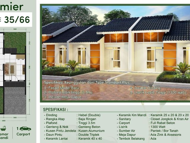 Rumah Baru Cicilan Murah Askes dekat Stasiun Tenjo Dibantu KPR J-29155