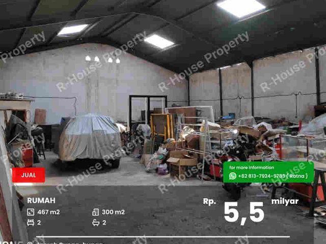 Rumah untuk usaha fasilitas gudang dan kantor daerah Bunga-bunga