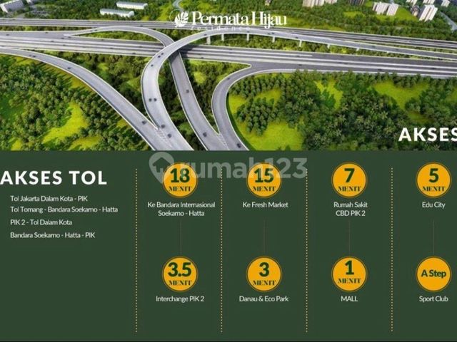 Dijual Rumah Pik 2 Cluster Permata Hijau Type 10x20
