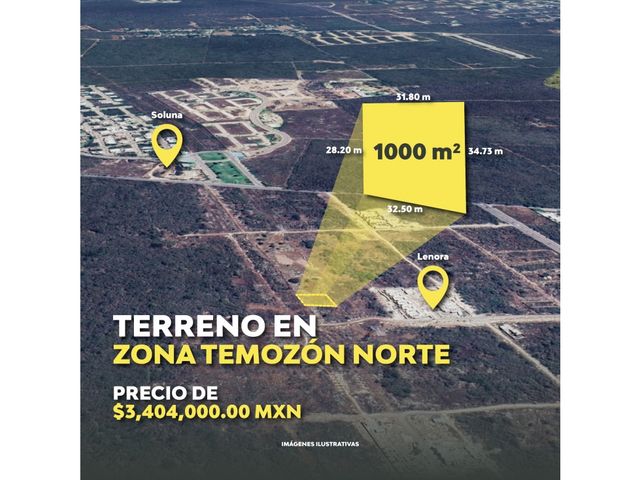 VENTA DE TERRENO TEMOZON NORTE