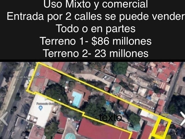 Terreno habitacional mixto insurgentes