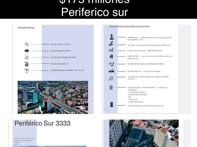 Terreno comercial frente al artz de pedregal