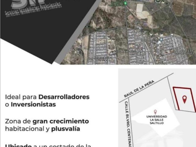 TERRENO EN VENTA ZONA NORTE DE SALTILLO - DESARROLLADORES