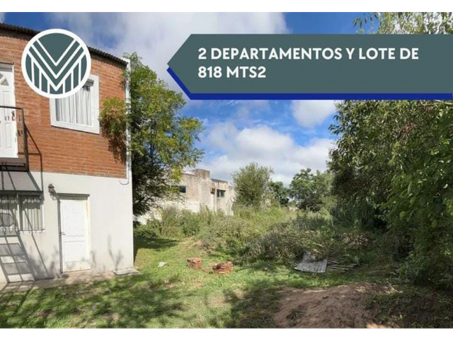 Dos departamentos y lote de 818 m2.
