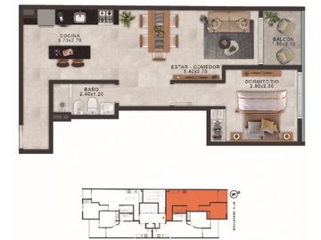 A estrenar, depto en Nueva cba de 1 dorm!