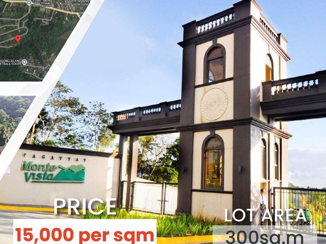 PVT2025-0018: Residential Lot for Sale in Monte Vista Tagaytay City: 300 sqm: ₱4.5M