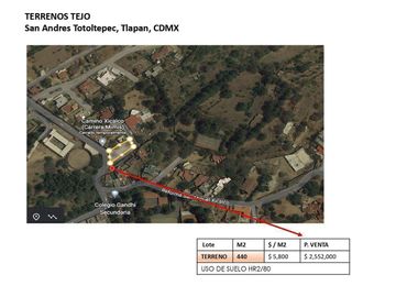 Venta Terreno / Tlalpan / Picacho Ajusco