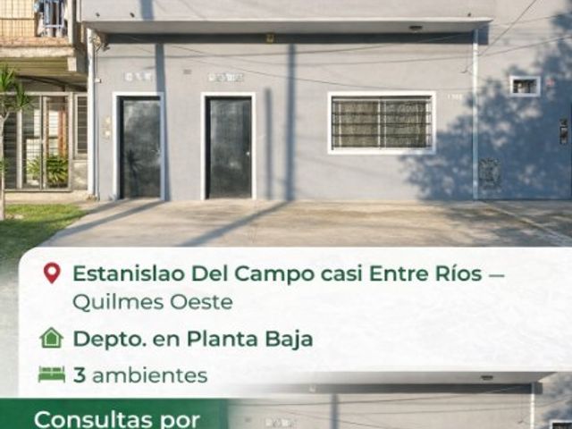 Departamento Tipo Casa en alquiler en Quilmes Oeste