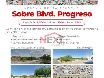 TERRENO EN RENTA SOBRE BLVD. PROGRESO