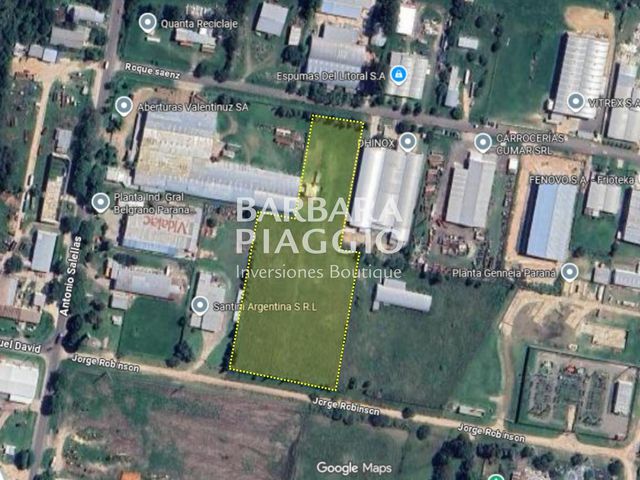 TERRENO en el PARQUE INDUSTRIAL de Paraná - Calle Jorge Robinson