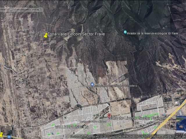 Terrenos en Venta en Valle de Lincoln Sector el Fraile