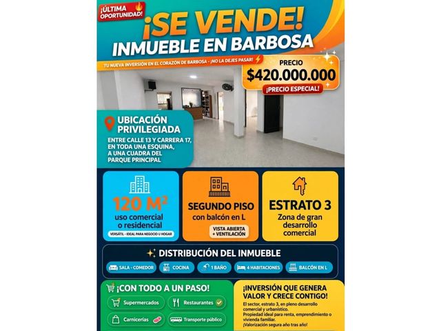 Casa en Venta en Barbosa, Antioquia