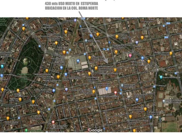 Terreno en venta en Roma Norte, Cuauhtémoc, Ciudad de México