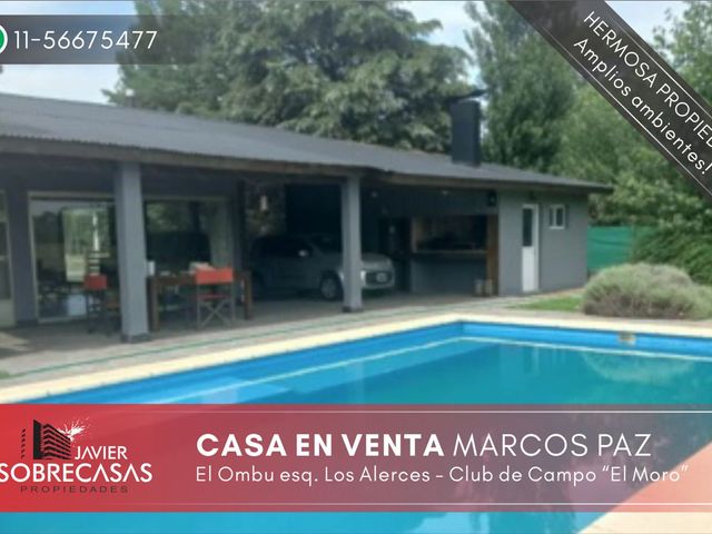 CASAQUINTA EN VENTA - Club de campo El Moro - Marcos Paz - Pcia. de Bs.As.